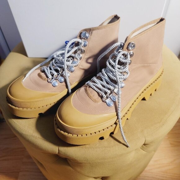 PROENZA SCHOULER LUG SOLE BOOTS IN BEIGE, SIZE 39 - Picture 2 of 6